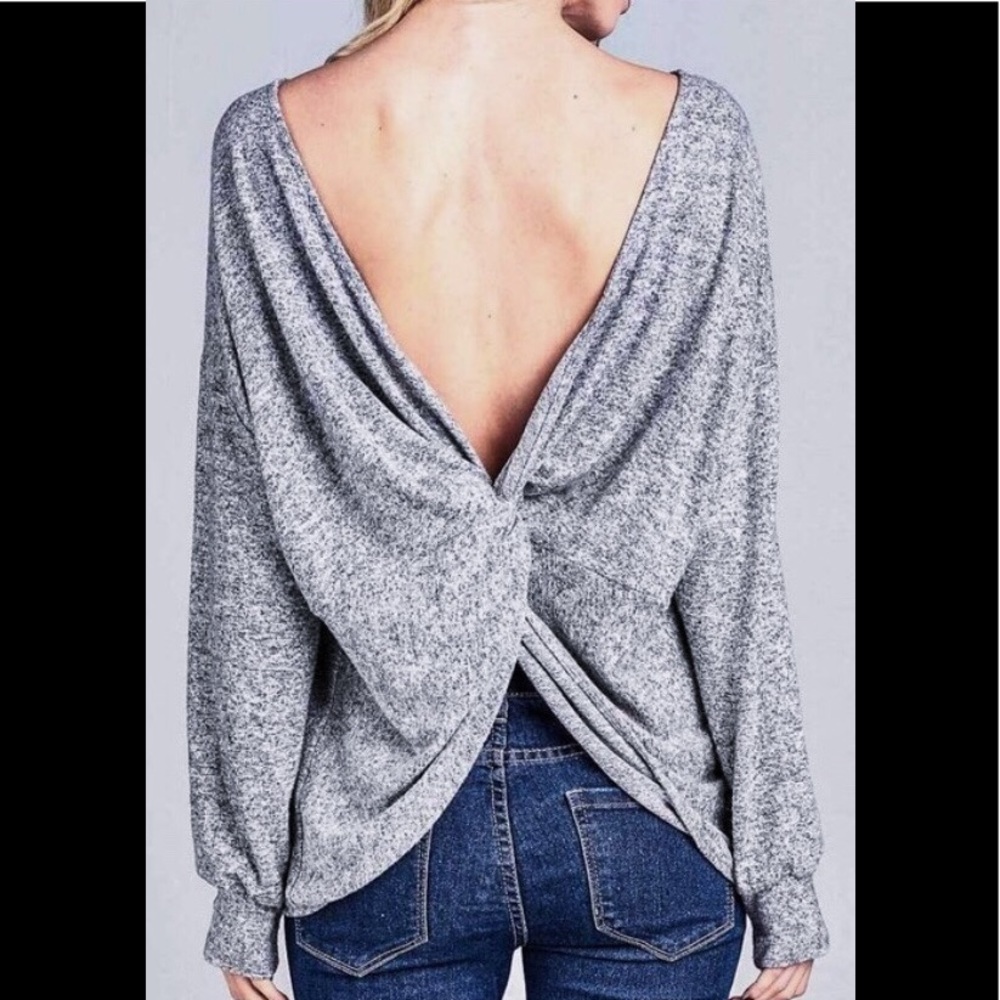 BOUTIQUE INVENTORY CLEAR OUT: Twist back sweater